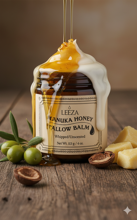 Natural Relief for Eczema, Psoriasis & Dry Skin: Discover the Healing Power of Our Manuka Honey Tallow Balm